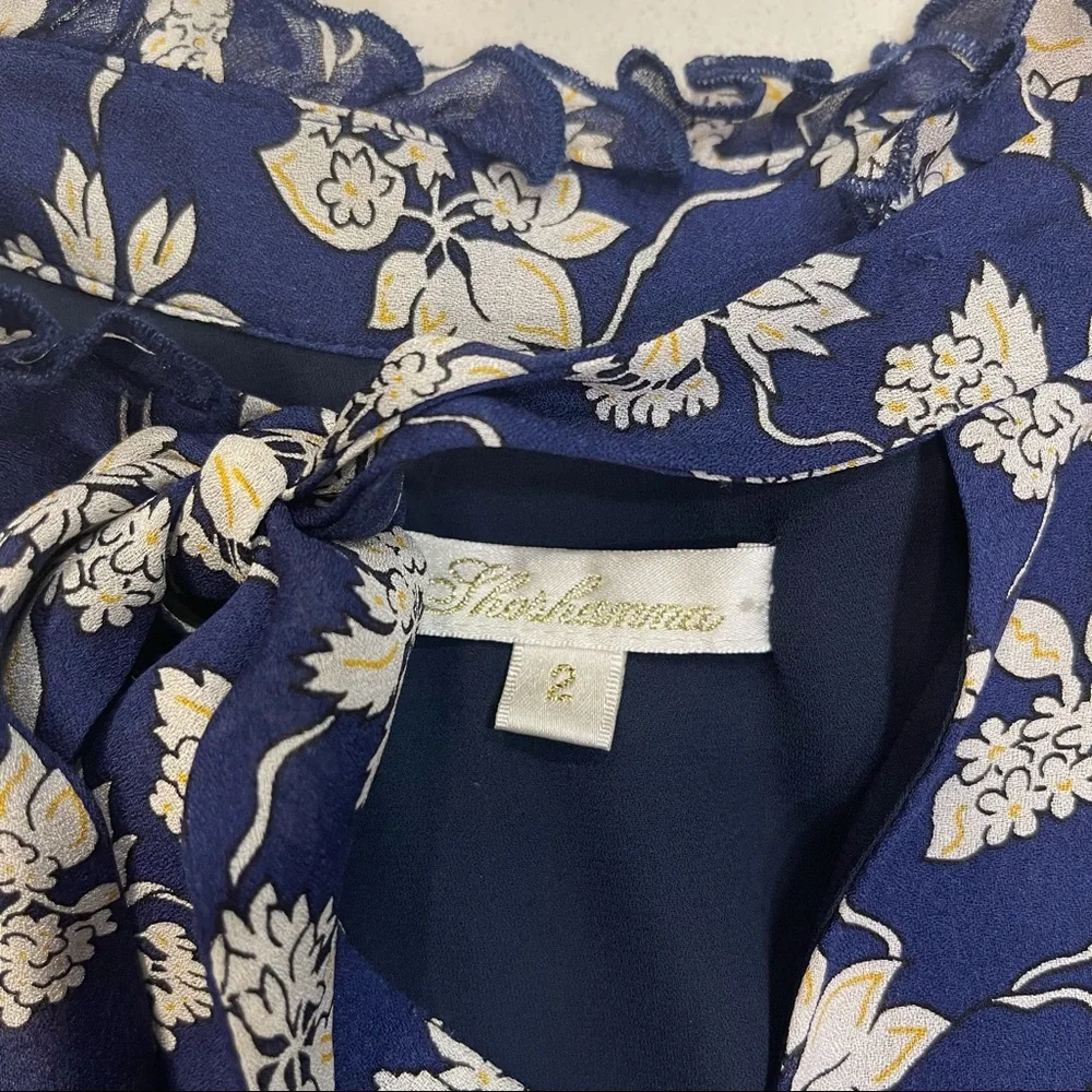 Shoshanna Navy Avila Night Out Silk Dress 2 - Picture 5 of 7